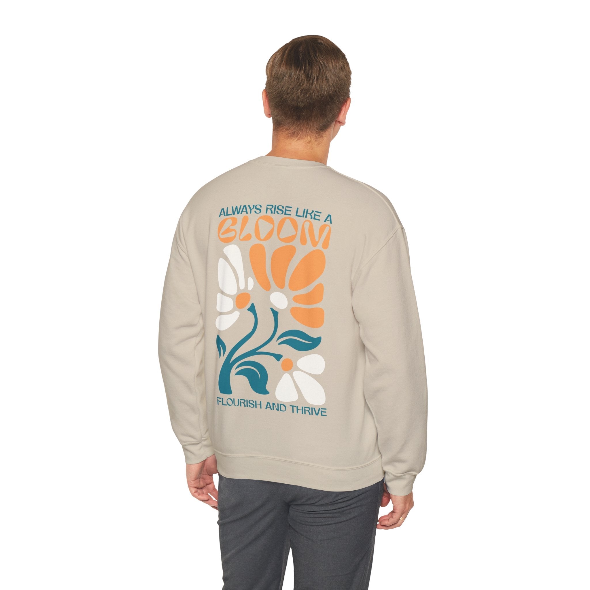 Always Rise Like a Bloom Unisex Sweatshirt - Style Circus#color_sand
