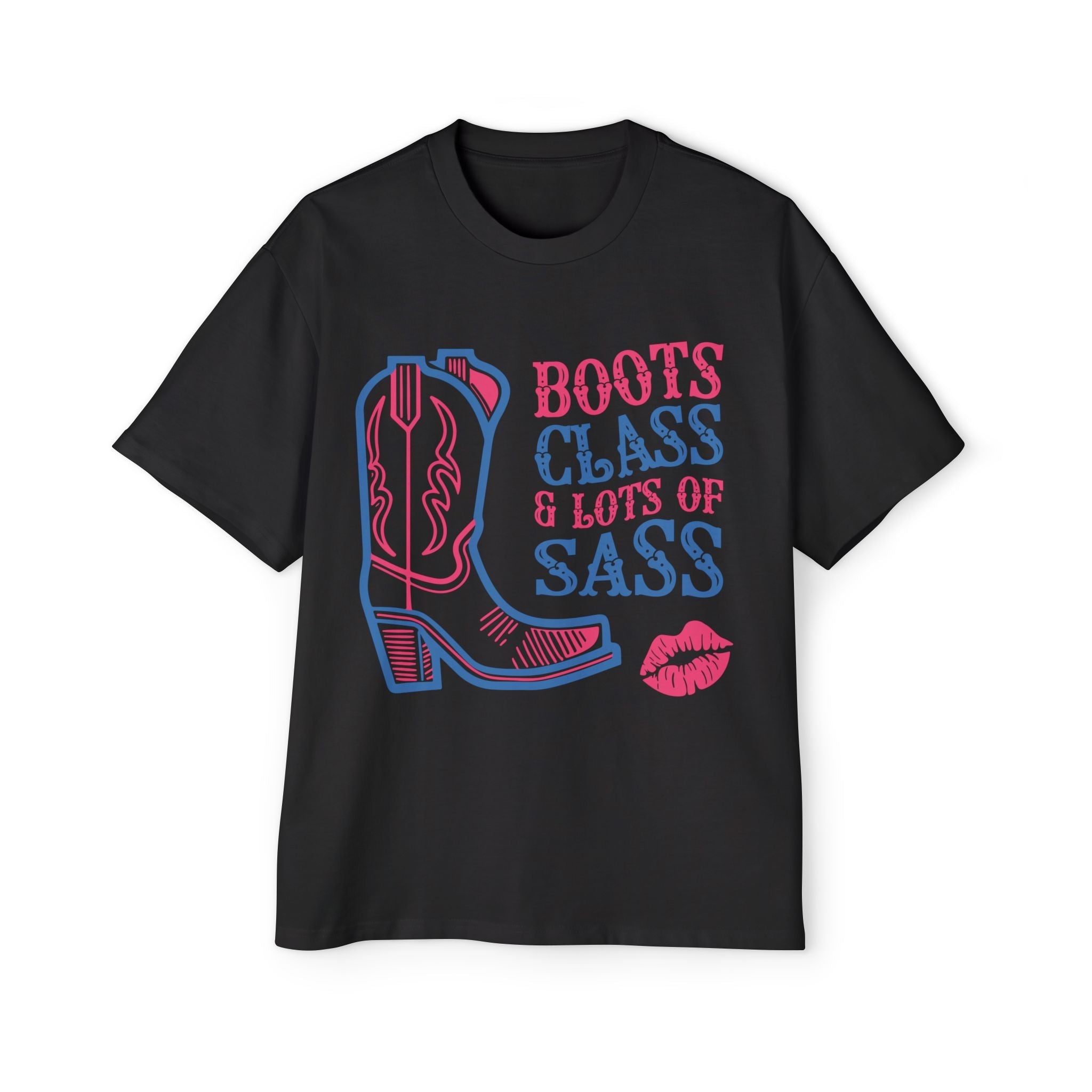 Boot Class Sass Western Oversized Tee - Style Circus