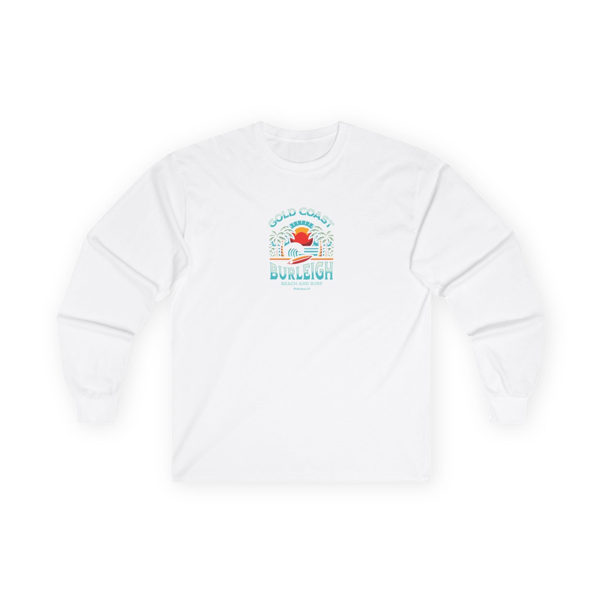 Burleigh Beach & Surf Gold Coast Long Sleeves - Style Circus#color_white