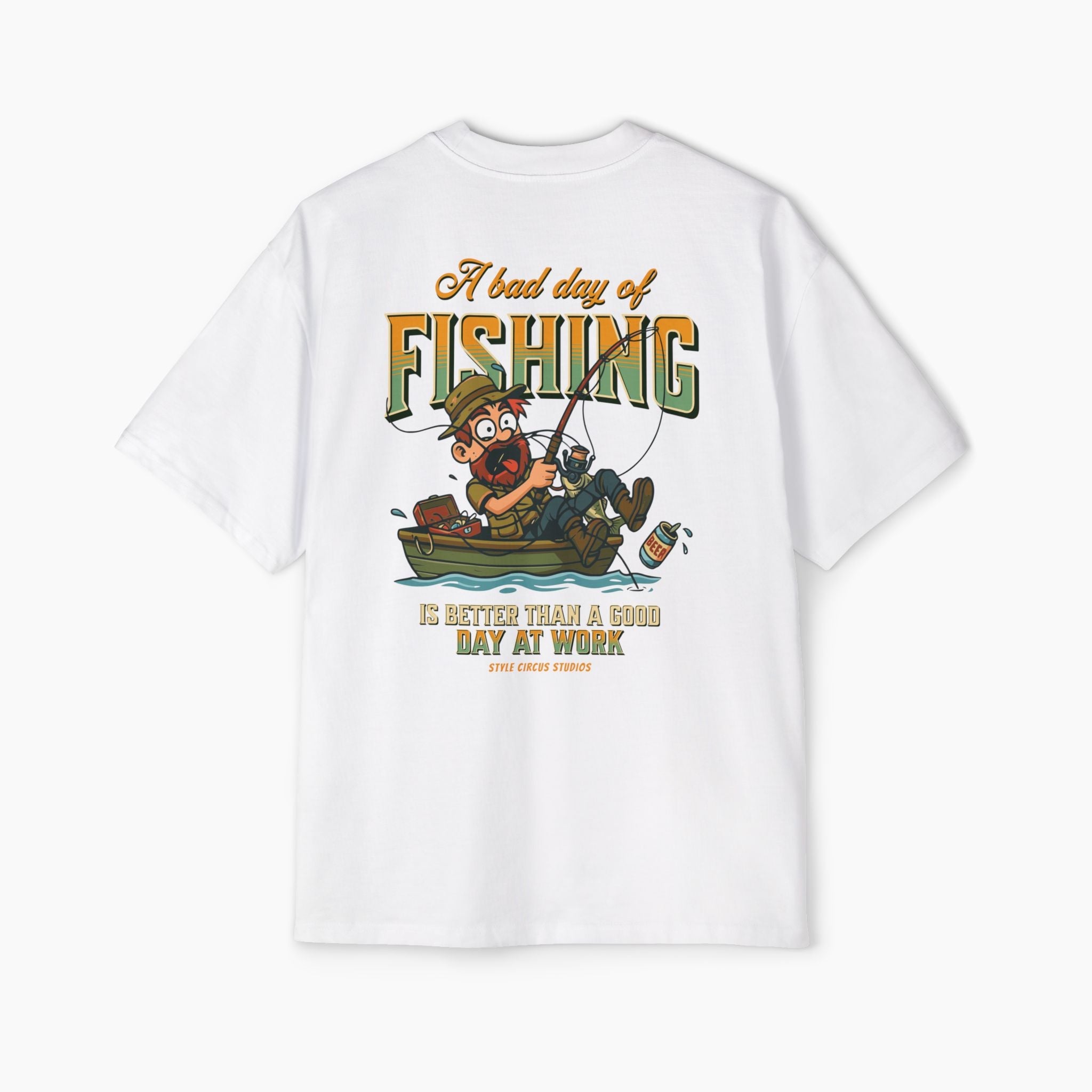 Fishing Days Better Than Work Days Boxy Oversized Tee