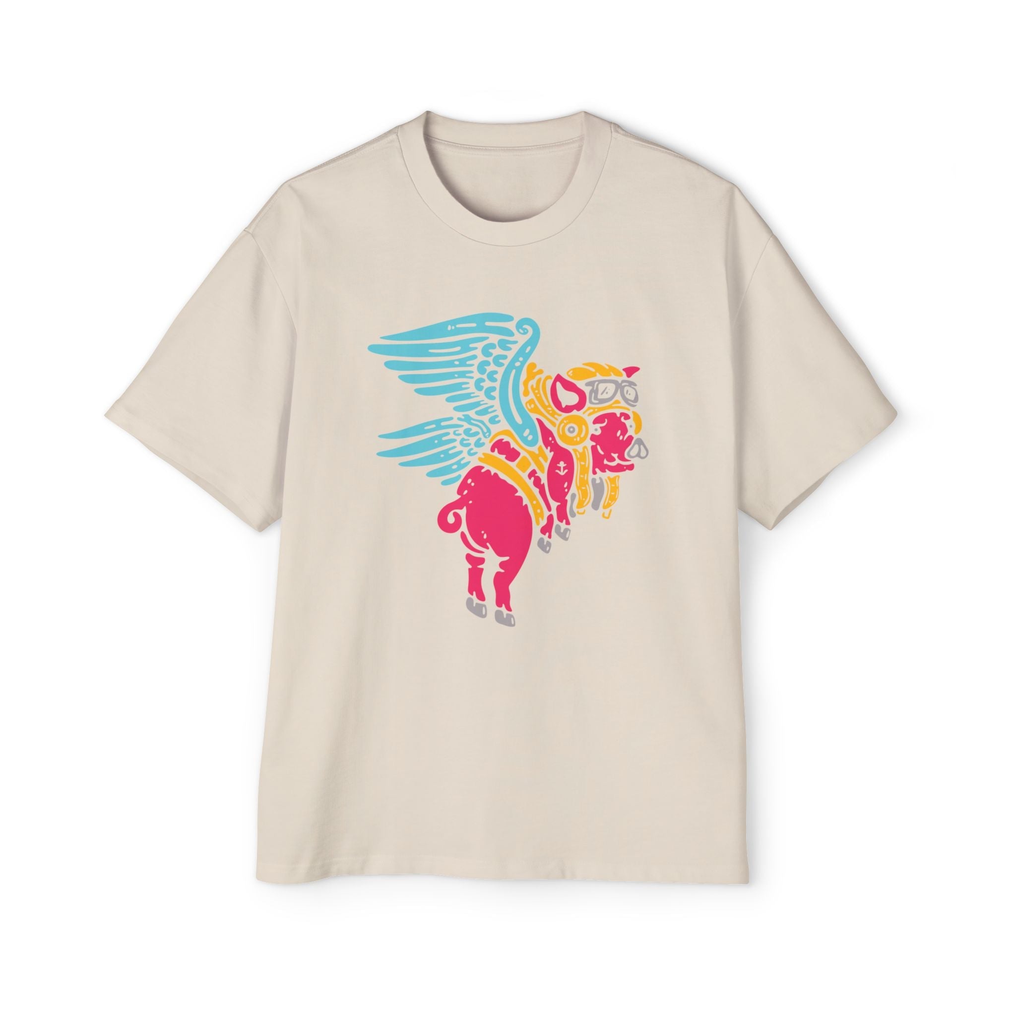 Flying Piggie Unisex Oversized Tee - Style Circus