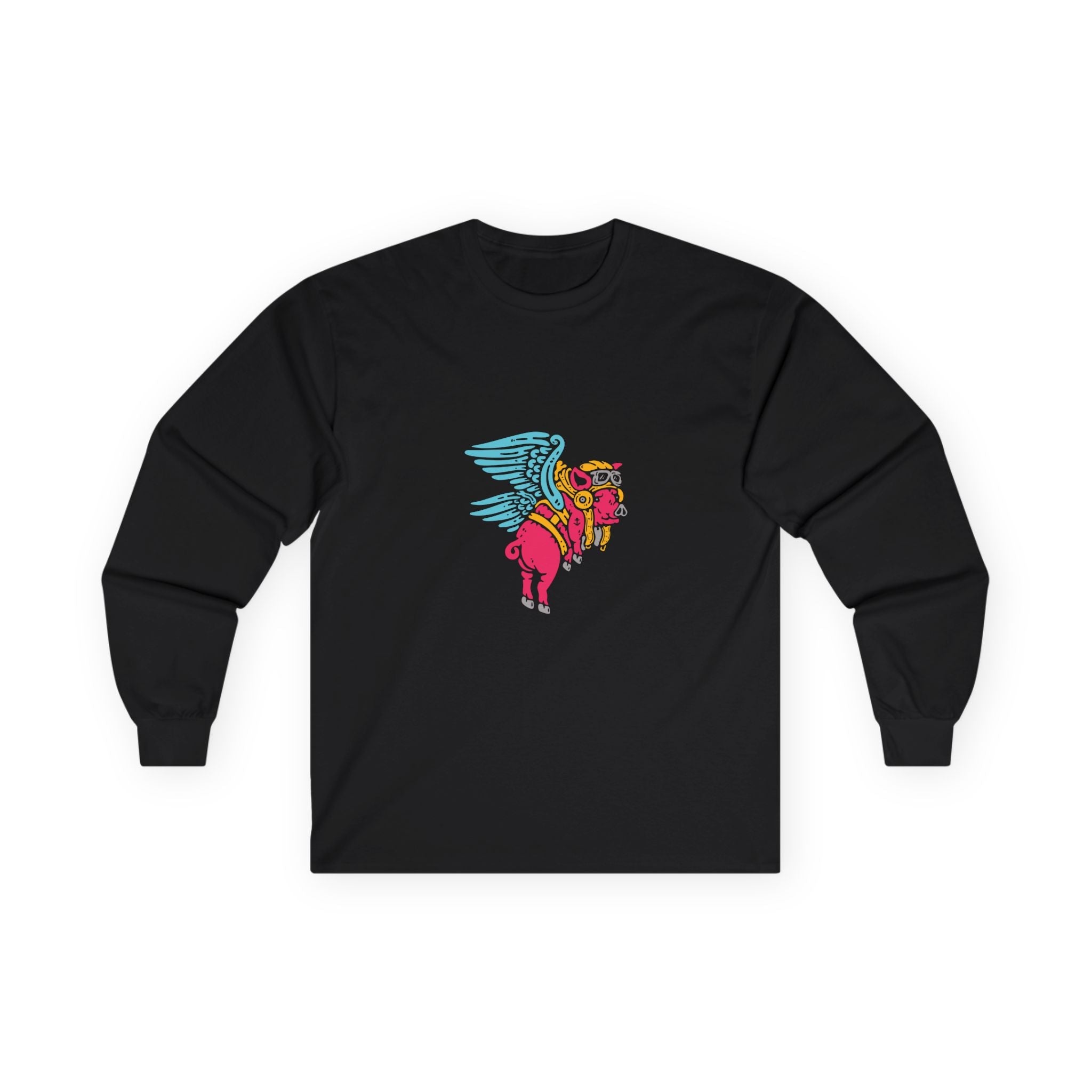 Flying Piggie's Unisex Long Sleeves - Style Circus#color_black