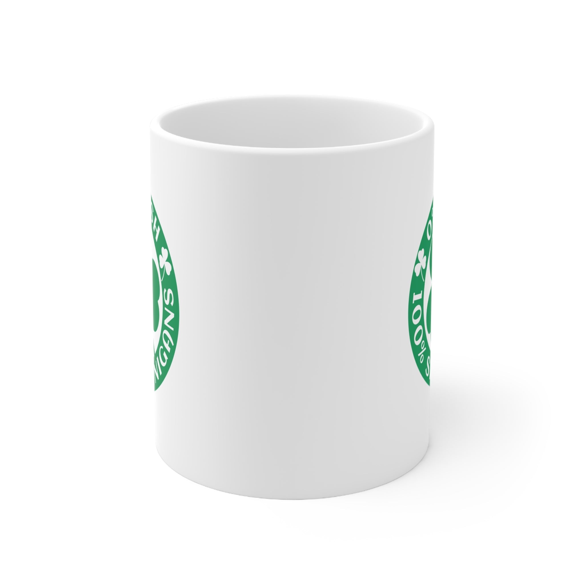 0% Irish 100% Shenanigans St Patrick's Day Mug