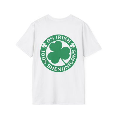0% Irish 100% Shenanigans St Patrick's Day T-Shirt