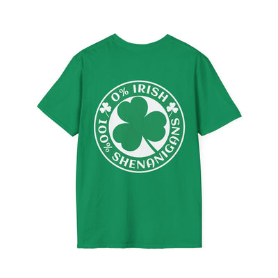 0% Irish 100% Shenanigans St Patrick's Day T-Shirt