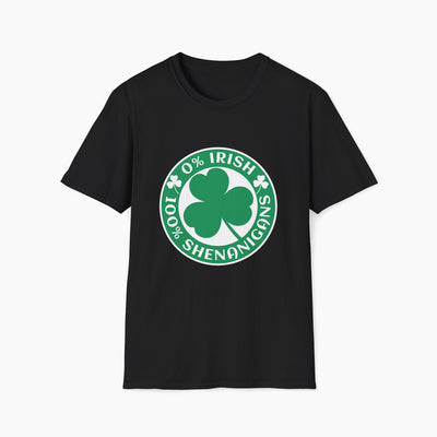 0% Irish 100% Shenanigans St Patrick's Day Unisex T-Shirt