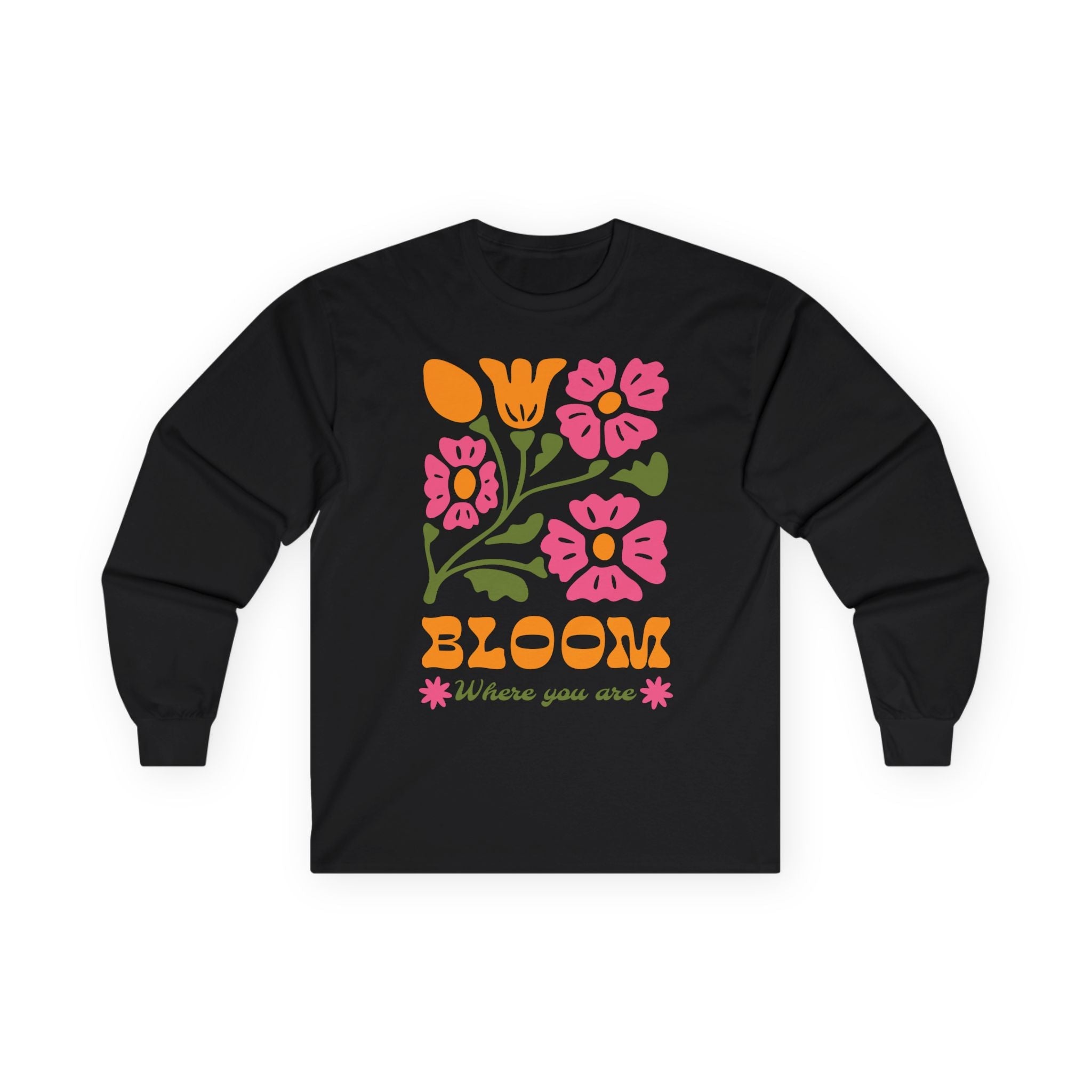 Bloom Where You Are Unisex Long Sleeves - Style Circus#color_black