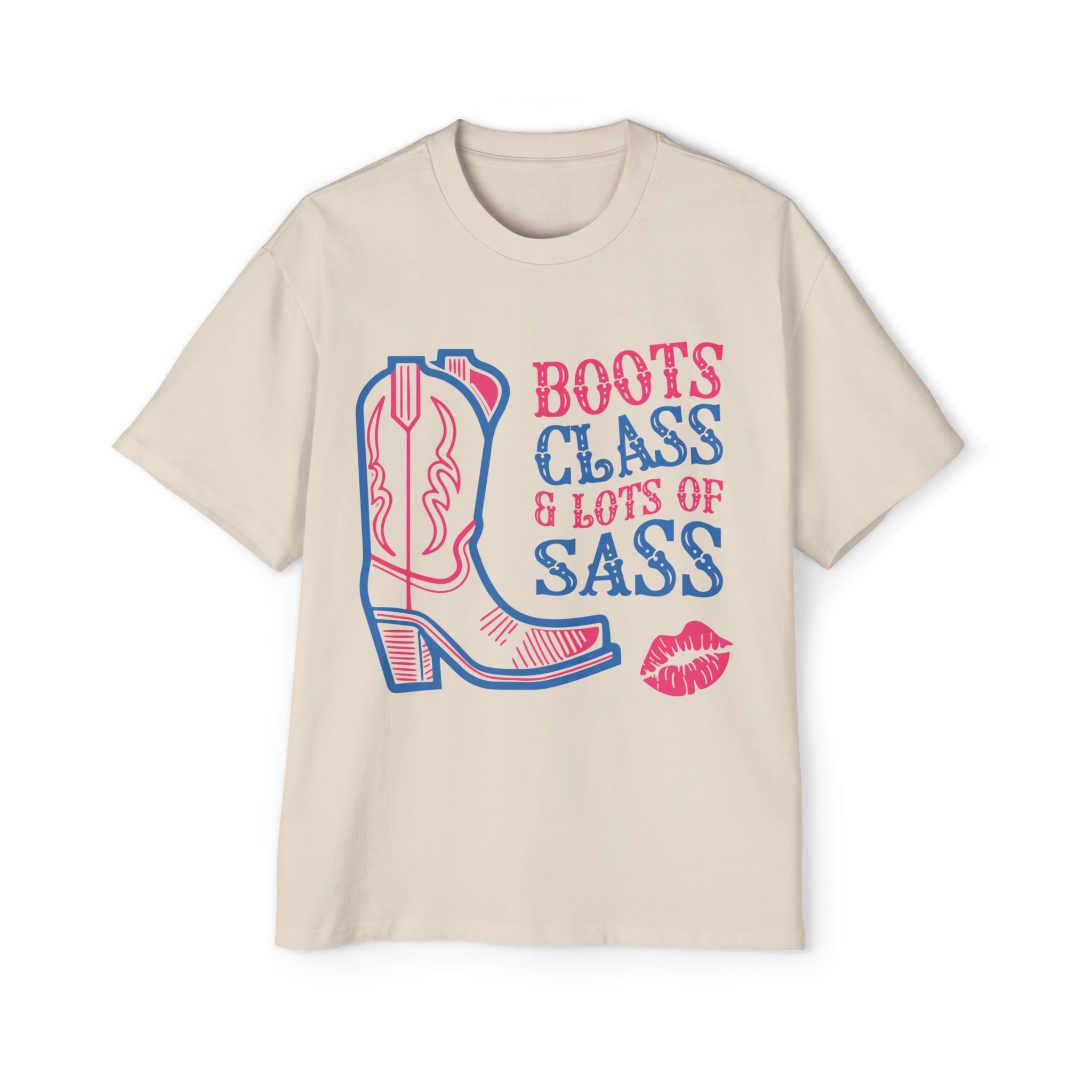 Boot Class Sass Western Oversized Tee - Style Circus