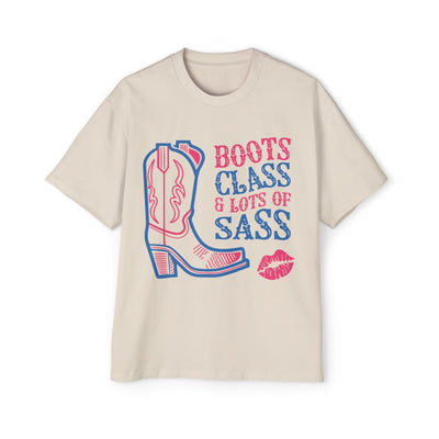 Boot Class Sass Western Oversized Tee - Style Circus