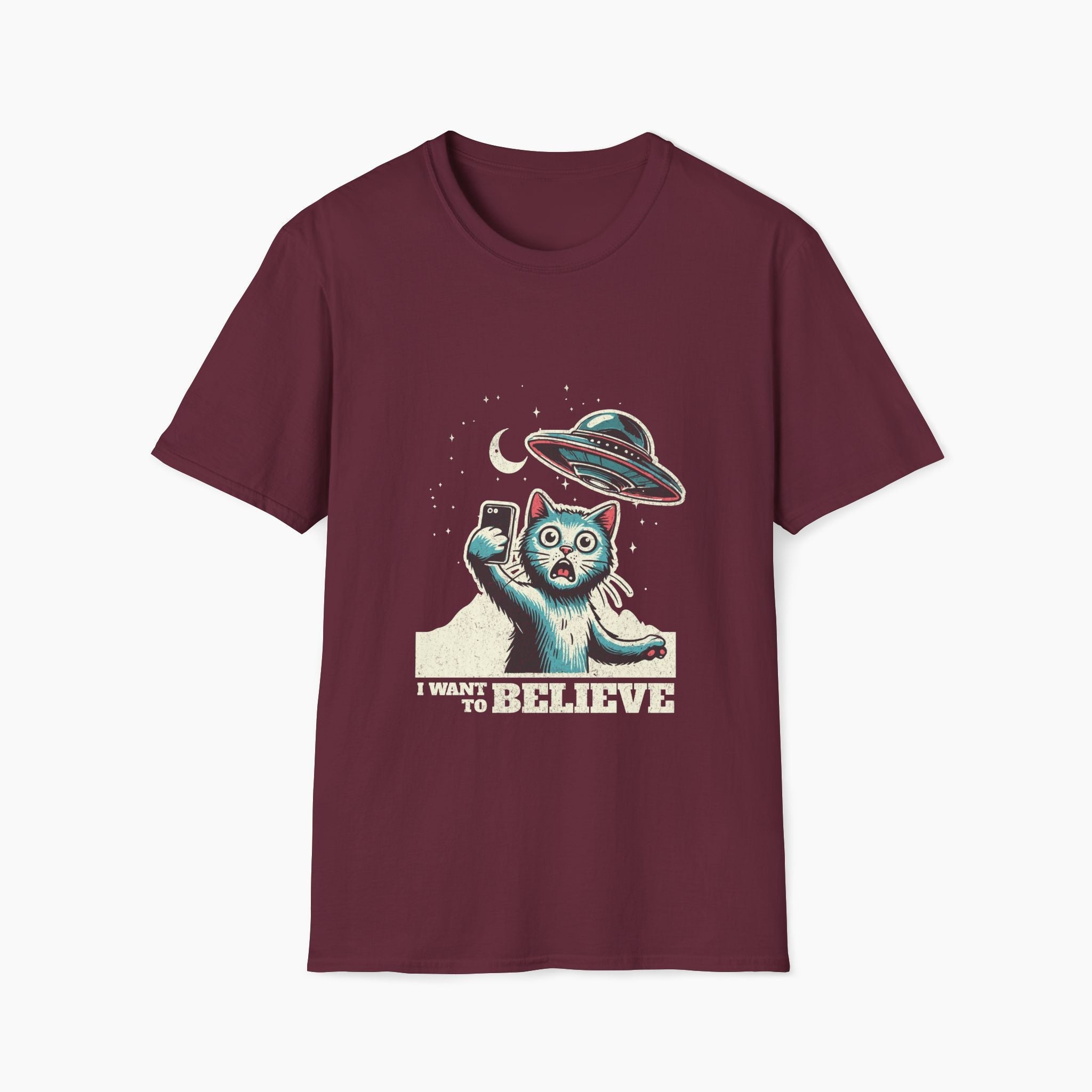 Cat UFO Funny Unisex T-Shirt