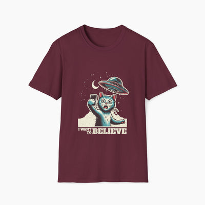 Cat UFO Funny Unisex T-Shirt