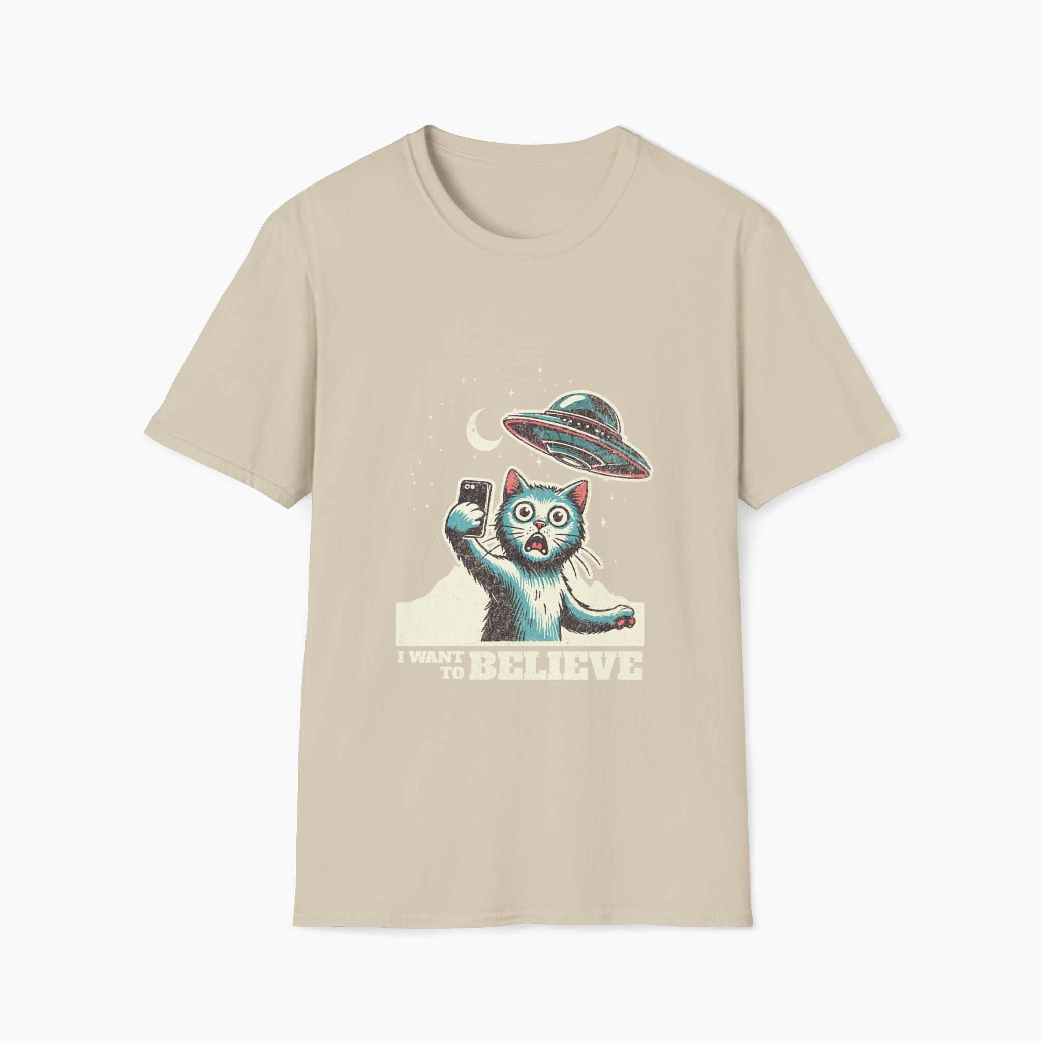 Cat UFO Funny Unisex T-Shirt