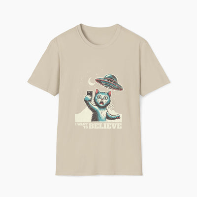 Cat UFO Funny Unisex T-Shirt