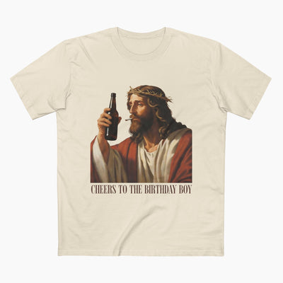 Cheers Jesus Birthday Unisex Staple Tee