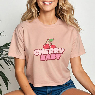 Cherry Baby Crop Tee