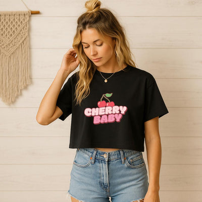 Cherry Baby Crop Tee