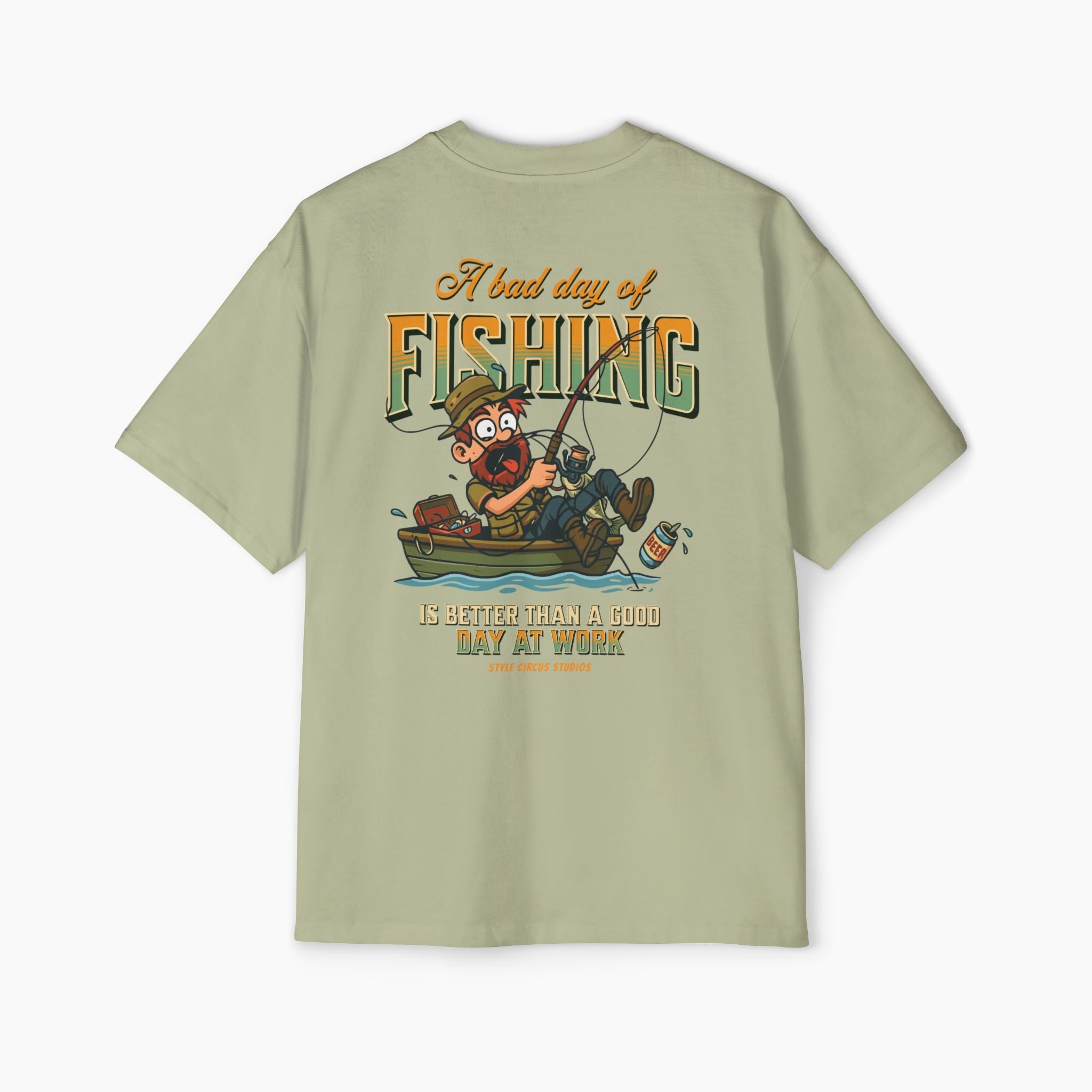 Fishing Days Better Than Work Days Boxy Oversized Tee