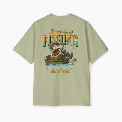 Fishing Days Better Than Work Days Boxy Oversized Tee