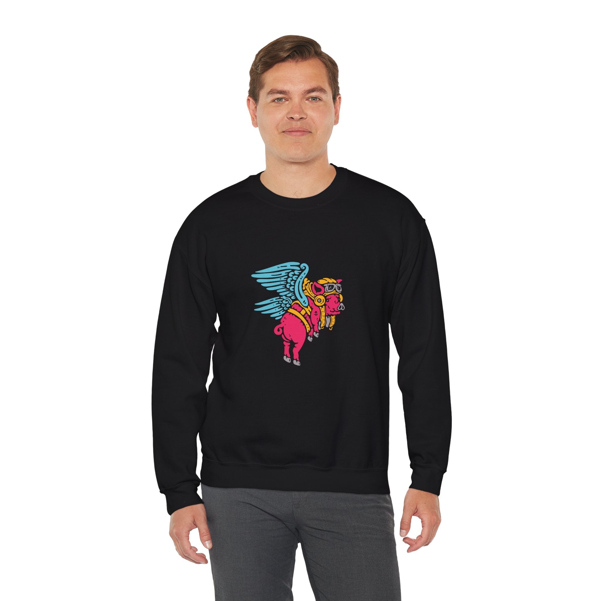 Flying Pig Never Say Never Unisex Sweatshirt - Style Circus