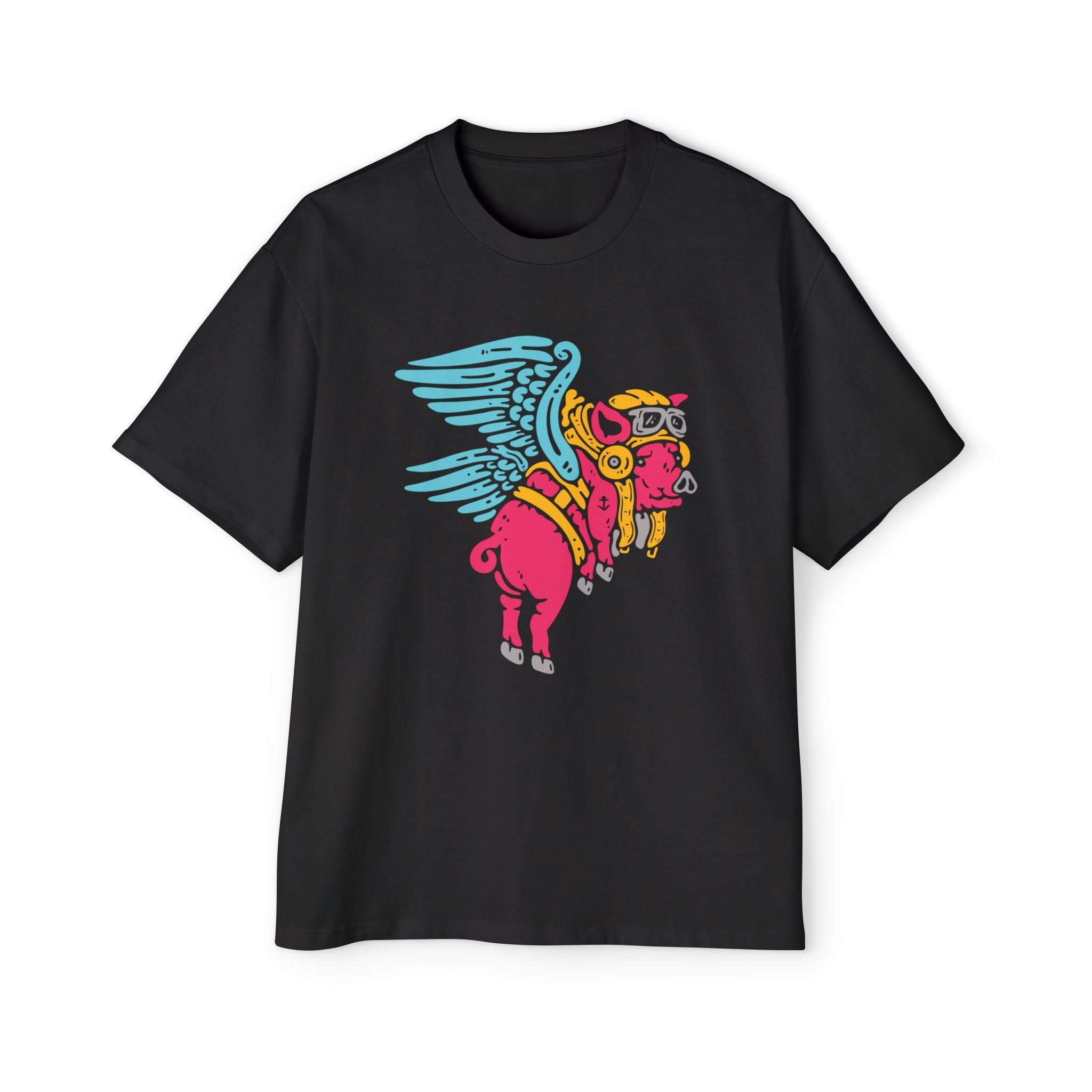 Flying Piggie Unisex Oversized Tee - Style Circus