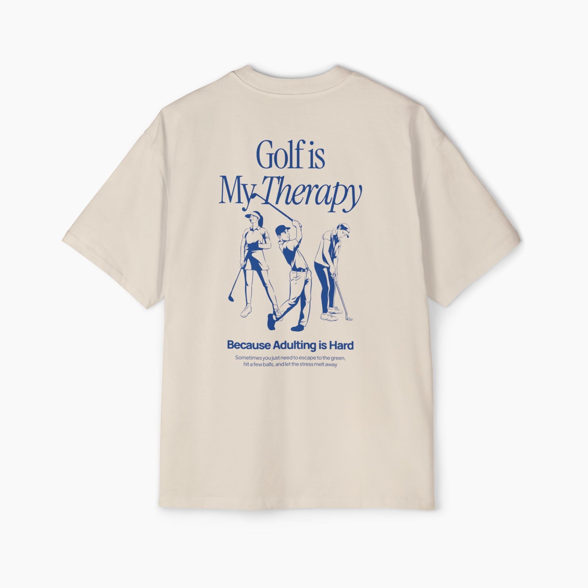 Golf Is My Therapy Boxy Oversized Tee