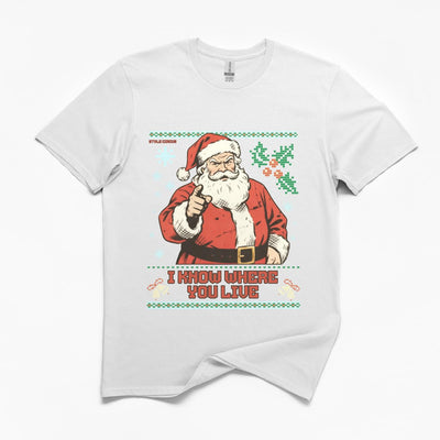 Santa Knows Where You Live Ugly Jumper T-Shirt