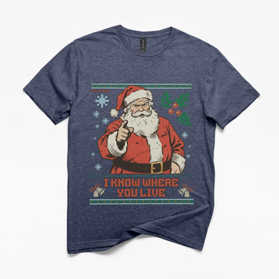 Santa Knows Where You Live Ugly Jumper T-Shirt