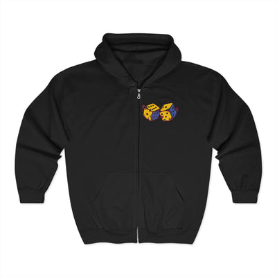 Lucky Dice Unisex Zip-Up Hoodie