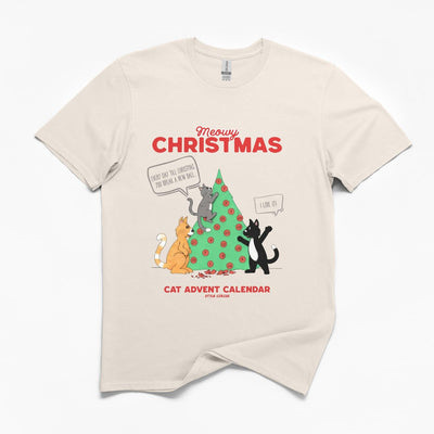Meowy Cat Christmas T-Shirt