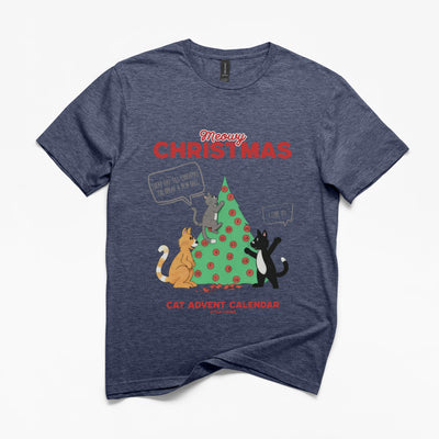 Meowy Cat Christmas T-Shirt