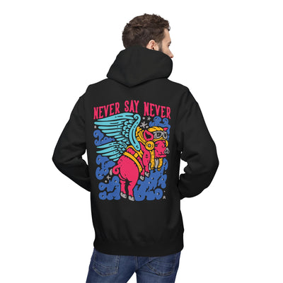Never Say Never, Pigs Fly Unisex Hoodie