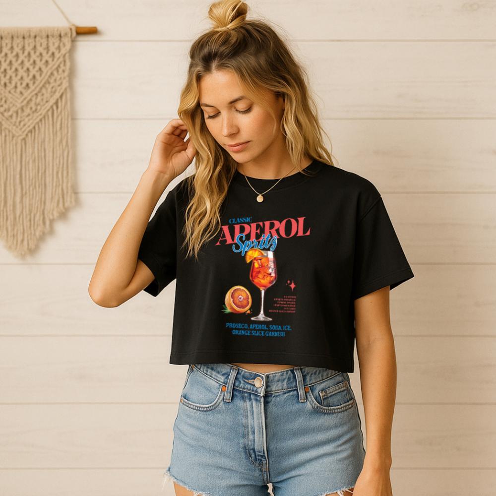 Refreshing Aperol Spritz Crop Tee