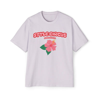 Style Circus Summer Hibiscus Boxy Oversized Tee