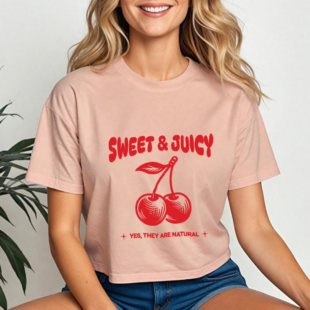 Sweet & Juicy Cherries Crop Tee