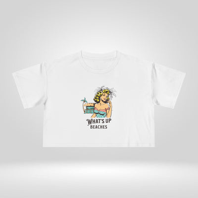What's Up Beaches Crop Tee