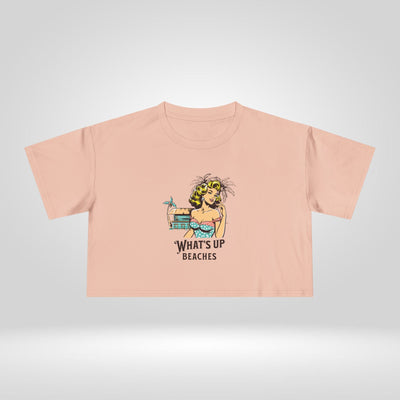 What's Up Beaches Crop Tee