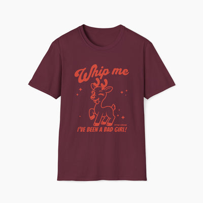 Whip Me I've Been a Bad Girl Christmas T-Shirt